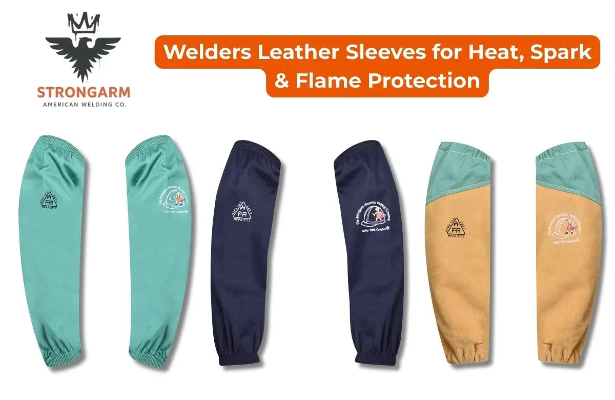 Welders Leather Sleeves for Heat, Spark & Flame Protection